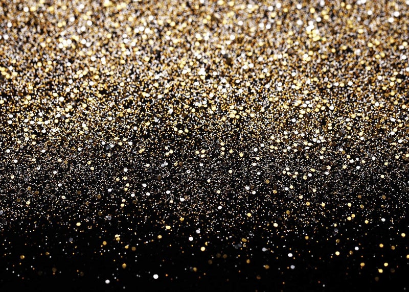 SJOLOON Black and Gold Backdrop Gold Spots Backdrop Vinyl Photography Backdrop Vintage Background for Family Birthday Party Newborn Studio Props 11547(10x8FT) - Image 1